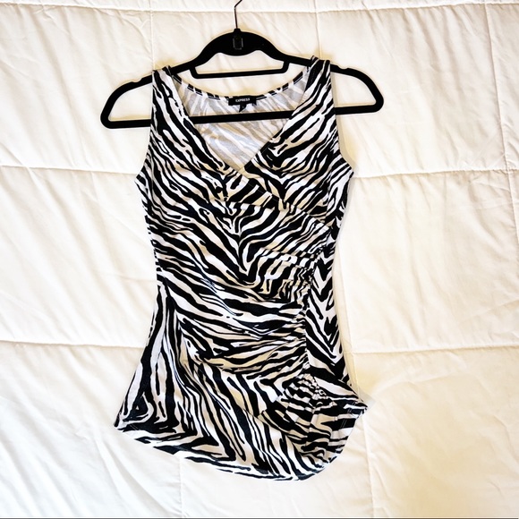 Express Tops - Express Zebra Print Tank